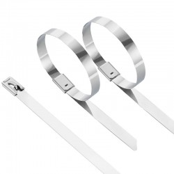 LEYDEN® SS304 Stainless Steel Cable Tie Ball Lock Type Zip Wire Organizer Standard Quality Flexible Self Locking Tie SS Flexible Straps Cable Tie (200 x 4.6 MM (8 Inch)) LEYDEN® SS304 Stainless Steel Cable Tie Ball Lock Type Zip Wire Organizer Standard Quality Flexible Self Locking Tie SS Flexible Straps Cable Tie (200 x 4.6 MM (8 Inch))