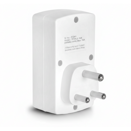 LEYDEN® TP-CLK 16A 220V AC Digital Real Time Clock Timer Plug Socket |Automatic ON Off Plug with 10 Programs Per Day | Heavy Duty Timer for Light, Water Pump, Motor, AC, Geyser