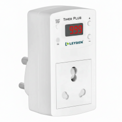 LEYDEN® TP-CYC 16A 220VAC Digital Cyclic Timer Plug Socket | ON Off Interval Timer 1 Second–999 Minutes | Heavy Duty Plug for Fogger Motor, Misting System, Circulation Pump, Hydroponic Irrigation