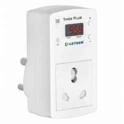 LEYDEN® TP-PLG 16A 220VAC, 16A, Digital Coundown Automatic Off Plug Socket 1 Minute to 9 Hour 45 Minutes for Waterpump, Motor, AC, E-Bike, Gyser, Heater