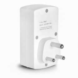 LEYDEN® LE-VAP 16A Smart Voltage Protection Plug | 220VAC | Under & Over Voltage + Over Current Protection | Dry Run Protection | Off Timer & Cyclic Timer (1-999 Minutes) | 4000V Surge Protection | For AC, Water Pump, Freezer, Geyser, Heater LEYDEN® LE-VAP 16A Smart Voltage Protection Plug | 220VAC | Under & Over Voltage + Over Current Protection | Dry Run Protection | Off Timer & Cyclic Timer (1-999 Minutes) | 4000V Surge Protection | For AC, Water Pump, Freezer, Geyser, Heater