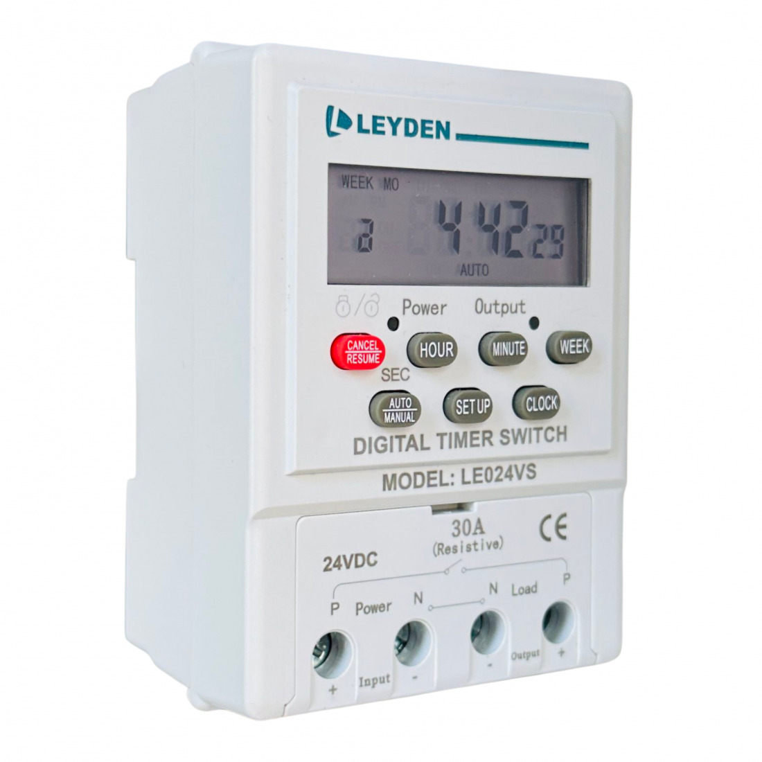 LEYDEN® LE024VS, 24VDC, Digital Timer Switch 24 on Off Programs ...
