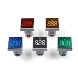 LEYDEN® Square Volt Meter LED Digital Display Gauge Volt Digital, Voltage Meter Indicator, Signal Lamp, Voltmeter Lights Tester, Measuring Range 60-500V AC, 22 mm Digital Voltage Tester Digital Voltage Tester LEYDEN® Square Volt Meter LED Digital Display Gauge Volt Digital, Voltage Meter Indicator, Signal Lamp, Voltmeter Lights Tester, Measuring Range 60-500V AC, 22 mm Digital Voltage Tester Digital Voltage Tester