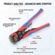 LEYDEN MSC-3IN1 AWG 10-24 Multifunctional Wire Stripper, Crimper & Cutter 3-in-1 Electrical Tool, Alloy Steel Automatic Wire Stripping Tool 0.2-6mm², Crimping Capacity 1.5-6mm², Heavy Duty Cable Cutting Tool with Soft Grip Handle (21 cm)