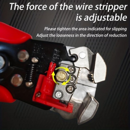 LEYDEN MSC-3IN1 AWG 10-24 Multifunctional Wire Stripper, Crimper & Cutter 3-in-1 Electrical Tool, Alloy Steel Automatic Wire Stripping Tool 0.2-6mm², Crimping Capacity 1.5-6mm², Heavy Duty Cable Cutting Tool with Soft Grip Handle (21 cm)
