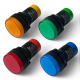 LEYDEN® 36-240V AC/DC Multiple Voltage 4 LED Round Indicator 22mm Panel Mount LED Indicator Pilot Signal Light Lamp (R-Y-B-G)