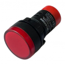 LEYDEN® 36-240V AC/DC Multiple Voltage  LED Round Indicator 22mm Panel Mount LED Indicator Pilot Signal Light Lamp (RED)