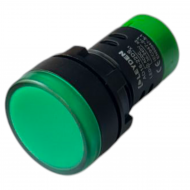 LEYDEN® 36-240V AC/DC Multiple Voltage  LED Round Indicator 22mm Panel Mount LED Indicator Pilot Signal Light Lamp (GREEN)