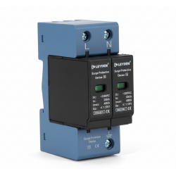 LEYDEN® SPDAC-2P AC Surge Protective Device (SPD) 320VAC | 20kA In, 40kA Imax | Up ≤ 1.5kV | DIN Rail Lightning Surge Protector for Distribution Boards