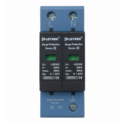 LEYDEN® SPDAC-2P AC Surge Protective Device (SPD) 320VAC | 20kA In, 40kA Imax | Up ≤ 1.5kV | DIN Rail Lightning Surge Protector for Distribution Boards LEYDEN® SPDAC-2P AC Surge Protective Device (SPD) 320VAC | 20kA In, 40kA Imax | Up ≤ 1.5kV | DIN Rail Lightning Surge Protector for Distribution Boards