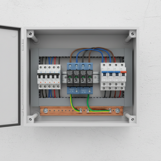 LEYDEN® SPDACDC-2P AC & DC Surge Protective Device Combo (2P AC + 2P DC SPD) | 320VAC & 600VDC | 20kA/40kA | DIN Rail Lightning Protection for Solar PV & Electrical Panels LEYDEN® SPDACDC-2P AC & DC Surge Protective Device Combo (2P AC + 2P DC SPD) | 320VAC & 600VDC | 20kA/40kA | DIN Rail Lightning Protection for Solar PV & Electrical Panels