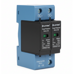 LEYDEN® SPDDC-2P DC Surge Protective Device (SPD) 600VDC | 20kA In, 40kA Imax | Up ≤ 2.0kV | DIN Rail Solar PV Surge Protector (DC+ / DC-)