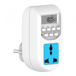 LEYDEN® AL-06, 220VAC, Digital Timer Socket Energy Saving Timer Socket Plug 16 Program Per Days, Clock Time Based Programmable Timer Switch LEYDEN® AL-06, 220VAC, Digital Timer Socket Energy Saving Timer Socket Plug 16 Program Per Days, Clock Time Based Programmable Timer Switch