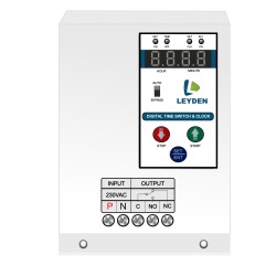 LEYDEN® TM-CLK 60A NO/NC 230VAC, 60A 24 Hour Real Clock Timer Switch, 50 ON/Off Per Day & Cyclic Function Up to 9999 Second Programmable Electronic Timer Switch (1- Year Warranty) LEYDEN® TM-CLK 60A NO/NC 230VAC, 60A 24 Hour Real Clock Timer Switch, 50 ON/Off Per Day & Cyclic Function Up to 9999 Second Programmable Electronic Timer Switch (1- Year Warranty)