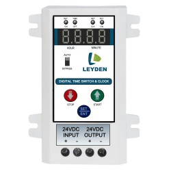 LEYDEN® 24 Volt DC, 15A, TM-CLK-24VDC 24 Hour Real Clock Timer Switch, 50 ON/Off Per Day & Cyclic Function Up to 9999 Second Programmable Electronic Timer Switch (1- Year Warranty) LEYDEN® 24 Volt DC, 15A, TM-CLK-24VDC 24 Hour Real Clock Timer Switch, 50 ON/Off Per Day & Cyclic Function Up to 9999 Second Programmable Electronic Timer Switch (1- Year Warranty)