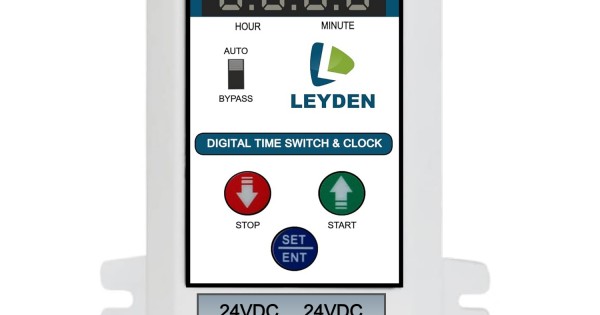 LEYDEN® 24 Volt DC, 15A, TM-CLK-24VDC 24 Hour Real Clock Timer Switch ...