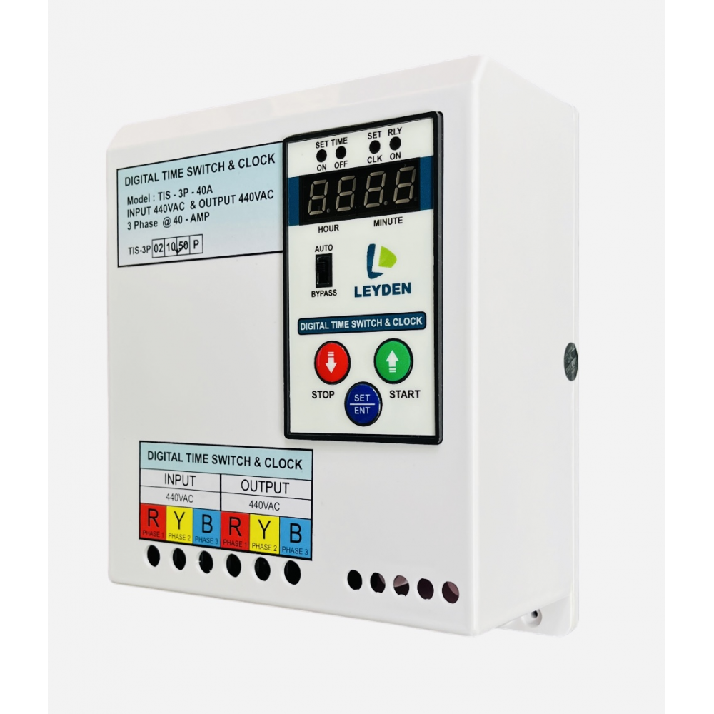 LEYDEN® TM-CLKTP, 40A, 440VAC, 50Hz Three Phase Industrial Real Clock ...
