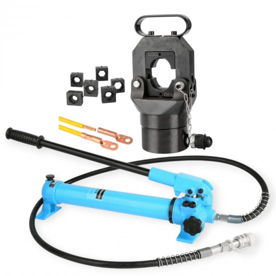 LEYDEN® FYQ-630, 150-630mm² Hydraulic Hose Crimping Tool, 35 Ton Pressure Hexagonal Crimping Tool With CP 700 Manual Hydraulic Pump, Heavy Duty HYdraulic Crimping Tool
