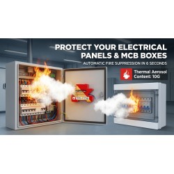 LEYDEN LE-HRFE Heat Aerosol Fire Extinguishing Device – Din Rail Mounted Automatic Fire Suppression for Electrical Panels, Meter Box, MCB Box & Solar Distribution Box LEYDEN LE-HRFE Heat Aerosol Fire Extinguishing Device – Din Rail Mounted Automatic Fire Suppression for Electrical Panels, Meter Box, MCB Box & Solar Distribution Box
