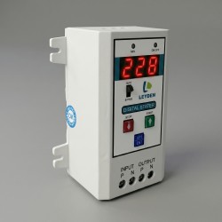 LEYDEN LE-ACP 30A Under Over Voltage & Over Current Protector with Cyclic Timer | 220VAC | Adjustable Delay 5-999s | Auto OFF 1-999 min | Dry Run Protection | Surge Protection 4000V