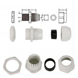 LEYDEN® PG11 Plastic Adjustable IP68 Waterproof Polyamide Cable Glands Plastic Nylon Adjustable Wire Gland White (100Pcs) LEYDEN® PG11 Plastic Adjustable IP68 Waterproof Polyamide Cable Glands Plastic Nylon Adjustable Wire Gland White (100Pcs)