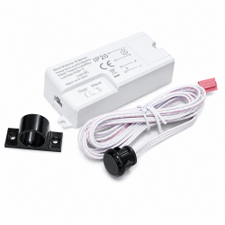 LEYDEN LS-124D IR Sensor Switch 220-240VAC | Dual Mode Door & Hand Wave IR Sensor | 200W LED | Wardrobe, Kitchen Cabinet, Closet, Mirror Light & Furniture Lighting