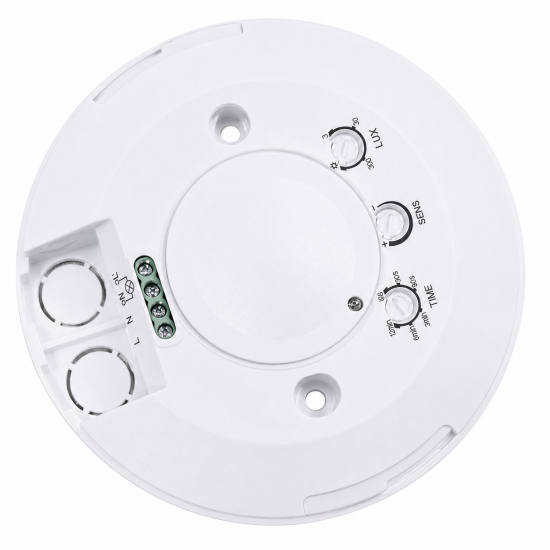 LEYDEN LS-700C 220-240VAC 5.8GHz Microwave Motion Sensor | 360° Surface Ceiling Mount Occupancy Sensor | 2000W Incandescent & 1000W LED Load | Adjustable Time, Lux & Sensitivity
