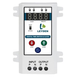 LEYDEN® TM-CLK 30A, 230 Volt AC, 24 Hour Digital Clock Timer Switch 50 ON/Off Programs Per Day & Cyclic Function Up to 9999 Seconds for Fogger, Hydroponics, Light, Water Pump, Bell, Etc (White) LEYDEN® TM-CLK 30A, 230 Volt AC, 24 Hour Digital Clock Timer Switch 50 ON/Off Programs Per Day & Cyclic Function Up to 9999 Seconds for Fogger, Hydroponics, Light, Water Pump, Bell, Etc (White)