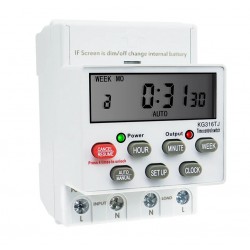 LEYDEN® KG316TJ, 30A, 220/230VAC, 50Hz Digital Timer Switch for Electrical ON Off, 16 On Off Program Per Day, Manual Start ON-Off Delay & Cyclic Timer Switch LEYDEN® KG316TJ, 30A, 220/230VAC, 50Hz Digital Timer Switch for Electrical ON Off, 16 On Off Program Per Day, Manual Start ON-Off Delay & Cyclic Timer Switch