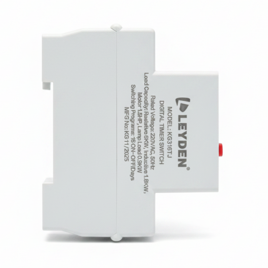 LEYDEN® KG316TJ, 30A, 220/230VAC, 50Hz Digital Timer Switch for Electrical ON Off, 24 On Off Program Per Day, Manual Start ON-Off Delay & Cyclic Timer Switch