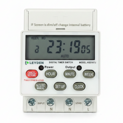 LEYDEN® KG316TJ, 30A, 220/230VAC, 50Hz Digital Timer Switch for Electrical ON Off, 24 On Off Program Per Day, Manual Start ON-Off Delay & Cyclic Timer Switch