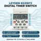 LEYDEN® KG316TJ, 30A, 220/230VAC, 50Hz Digital Timer Switch for Electrical ON Off, 24 On Off Program Per Day, Manual Start ON-Off Delay & Cyclic Timer Switch