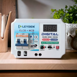 LEYDEN® EM-DSPB, 32A 220VAC Single Phase Digital VA Meter Wall Mount ELCB, RCCB, ISI Marked MCB with High Voltage, Overload Protection, Current 3 to 30 Ma LEYDEN® EM-DSPB, 32A 220VAC Single Phase Digital VA Meter Wall Mount ELCB, RCCB, ISI Marked MCB with High Voltage, Overload Protection, Current 3 to 30 Ma