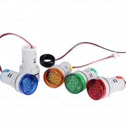 Plastic Digital Display Gauge LED Ampere meter Signal Indicator Tester Lights , Measuring Range AC 60-500V Plastic Digital Display Gauge LED Ampere meter Signal Indicator Tester Lights , Measuring Range AC 60-500V