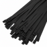 LEYDEN 150X4.6MM (6 Inch) 100Pcs SS304 Stainless Steel Cable Ties – Black PU Coated Zip Ties, Heavy Duty Rust Proof UV Resistant Metal Cable Tie with Ball Lock Mechanism for Cable Management, Outdoor & Industrial Use